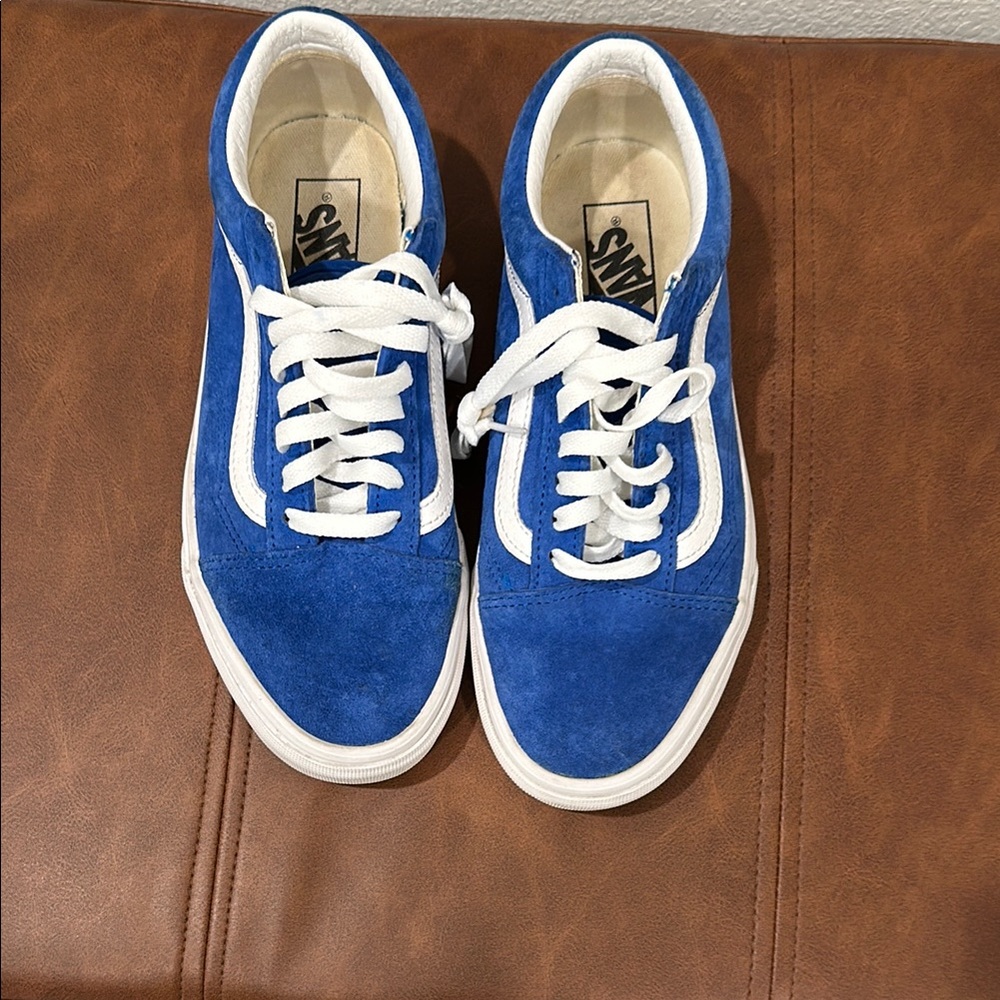 Vans Men's Blue and White Sneakers